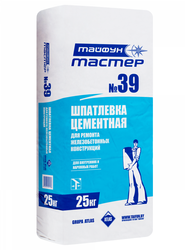 Шпатлевка цементная «Тайфун Мастер» №39